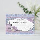 Elegant  Shiny Glitter Luxury Formele bruiloft RSVP Kaartje (Staand voorkant)