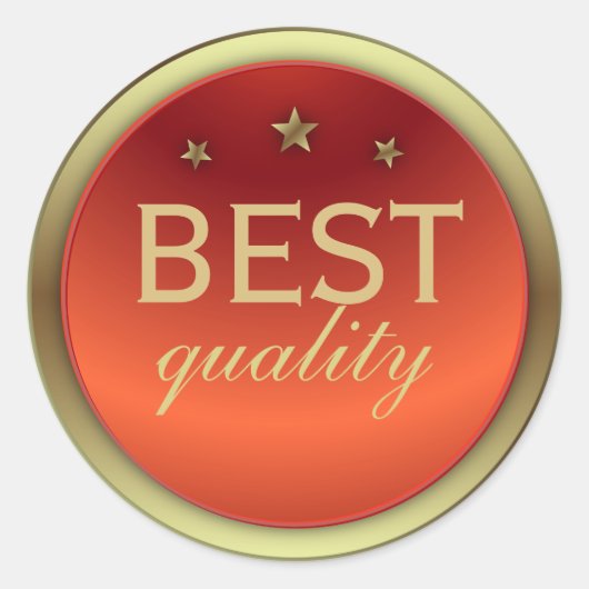 Elegant Shiny Gold en Rood Etiket van beste kwalit (Voorkant)