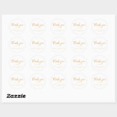 Elegant Shiny Gold Glitter Wedding Ronde Sticker (Vel)
