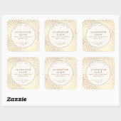 Elegant Shiny Gold Neutral Circle Soy Bean Candle Vierkante Sticker (Vel)