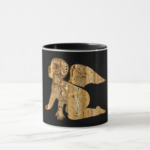 Elegant Shiny Golden Angel Black en Gold Mok