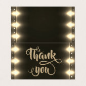 Elegant Shiny Lights Glittery Hartelijk dank Visitekaartje (Buitenkant ongevouwen)