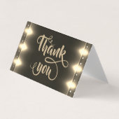 Elegant Shiny Lights Glittery Hartelijk dank Visitekaartje (Voorkant)