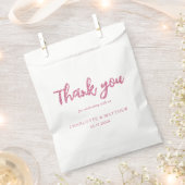Elegant Shiny Magenta Glitter Wedding Favor Bag Bedankzakje (Geknipt)