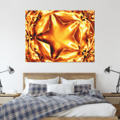 Elegant Shiny Metallic look Sepia Star Canvas (Insitu (Slaapkamer))
