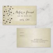 Elegant Shiny Modern, Cream Reference Kaart (Voorkant / Achterkant)