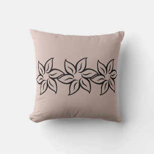 Elegant Shiny Paars Modern Flowery Pillow Kussen