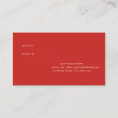 Elegant Shiny, Red, Gold Striped Reference Kaart (Achterkant)