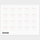 Elegant Shiny Roos Gold Glitter Wedding Ronde Sticker (Vel)