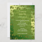 Elegant Shiny Shamrock St Patricks Day Party Kaart (Voorkant)