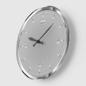 Elegant Shiny Silver Acrylwand Clock Grote Klok (Hoek)