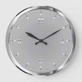 Elegant Shiny Silver Acrylwand Clock Grote Klok