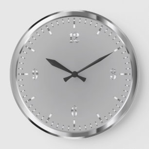Elegant Shiny Silver Acrylwand Clock Grote Klok