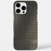 Elegant Shiny Silver Dots Line Pattern Custom Name Case-Mate iPhone Case (Achterkant)