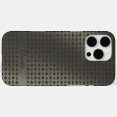 Elegant Shiny Silver Dots Line Pattern Custom Name Case-Mate iPhone Case (Achterkant (horizontaal))