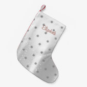 Elegant Shiny Snowflakes op maat Kleine Kerstsok (Voorkant (Hangend))