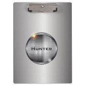 Elegant Shiny Steel Klembord (Voorkant)