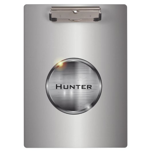 Elegant Shiny Steel Klembord (Voorkant)