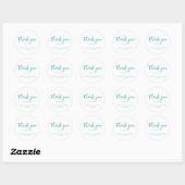 Elegant Shiny Turquoise Glitter Wedding Ronde Sticker (Vel)