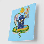 Elegant Shivlingam Clock – Divine Timepiece for Sp Vierkante Klok (Hoek)