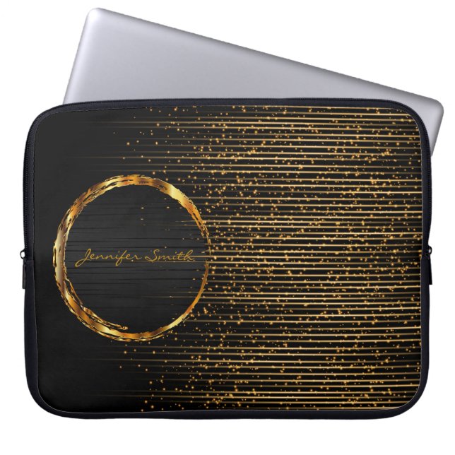 Elegant Shootlampjes met Y-naam Laptop Sleeve (Voorkant)