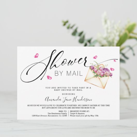 Elegant Shower by Mail Kaart (Staand voorkant)