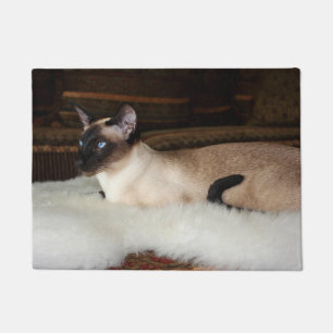 Elegant Siamese Cat Deurmat