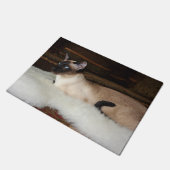 Elegant Siamese Cat Deurmat (Schuin)