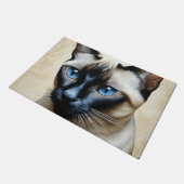 Elegant Siamese Cat Deurmat (Schuin)