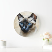 Elegant Siamese Cat Grote Klok (Huis)