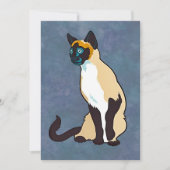 Elegant Siamese Cat Kaart (Voorkant)