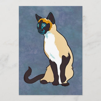 Elegant Siamese Cat Kaart