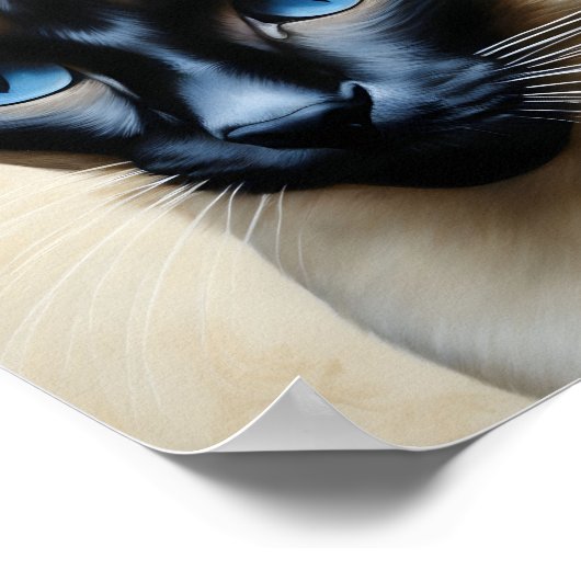 Elegant Siamese Cat Poster (Hoek)