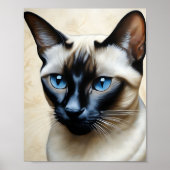 Elegant Siamese Cat Poster (Voorkant)