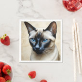 Elegant Siamese Cat Servet (Insitu)