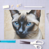 Elegant Siamese Cat Tissuepapier (Craft)