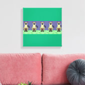 Elegant Siamese Cats in the Grass Canvas Print (Insitu (Woonkamer))