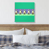 Elegant Siamese Cats in the Grass Canvas Print (Insitu (Slaapkamer))