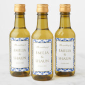Elegant Siciliaans Mini wijnlabel met patroon Wijn Etiket (Flessen)
