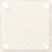 Elegant  Sicilian Lemon Glass Coasters  Glazen Onderzetter (Achterkant)