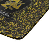 Elegant Sicilian Trinacria Jouw tekst Cutting Boar Snijplank (Hoek)