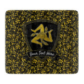 Elegant Sicilian Trinacria Jouw tekst Cutting Boar Snijplank (Voorkant)