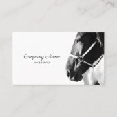 Elegant Side Horse Head White Visitekaartje (Voorkant)