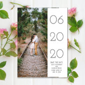 Elegant Side Swept Photo Save the Date | wit