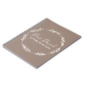 Elegant Sienna Letters voor mijn Son-ontwerp Notitieboek (Linkerzijde)