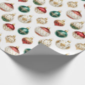 Elegant Sieraad Kerst Inpakpapier (Hoek)