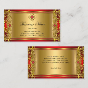 Elegant Sieraad Koninklijk Rood Juwelen Goud Goude Visitekaartje