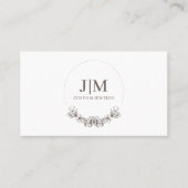 Elegant sieraden designer monogram Visitekaartje (Voorkant)