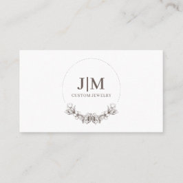 Elegant sieraden designer monogram Visitekaartje