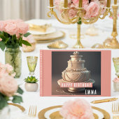 Elegant sieraden-thema verjaardag gastenboek